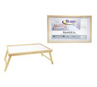 HERSIG - Bandeja portátil - Mesa para Cama - Bandeja Madera 50x30x21 CM - Bandeja Cama Resistente - Mesa Comer Sofa - Mesas Auxiliares Plegables - Bandejas Auxiliares