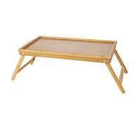 HERSIG - Bandejas para Servir Comida - Mesa para Cama - Bandeja de Bambu Plegable 50x30x21 CM - Bandeja Cama Resistente - Mesa Comer Sofa - Mesas Auxiliares Plegables - Bandejas Auxiliares