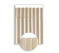 HERSIG - Cañizo PVC doble cara color bambú | Valla ocultación patio, jardin,balcón (100X300cm)