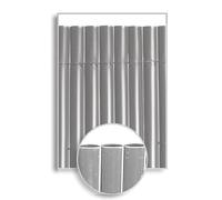 HERSIG - Cañizo PVC doble cara color gris | Valla ocultación patio, jardin,balcón (100X300cm)