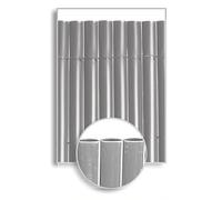 HERSIG - Cañizo PVC doble cara color gris | Valla ocultación patio, jardin,balcón (150X300cm)