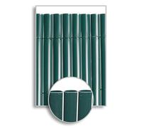 HERSIG - Cañizo PVC doble cara color verde | Valla ocultación patio, jardin,balcón (100X300cm)