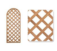 HERSIG - Celosias para Terraza Exterior - Celosia Madera Tipo Panel Color Marron Claro Oval (60x150cm) - Celosia Terraza - Decoracion Jardin Exterior - Celosias Decorativas Resistentes