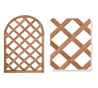 HERSIG - Celosias para Terraza Exterior - Celosia Madera Tipo Panel Color Marron Claro Oval (90x120cm) - Celosia Terraza - Decoracion Jardin Exterior - Celosias Decorativas Resistentes