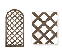 HERSIG - Celosias para Terraza Exterior - Celosia Madera Tipo Panel Color Marron Oscuro Oval (60x120cm) - Celosia Terraza - Decoracion Jardin Exterior - Celosias Decorativas Resistentes