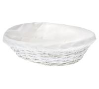HERSIG - Cesta Ovalada de Mimbre | Cesto Ovalado Decorativo con Forro - 60x40x10cm