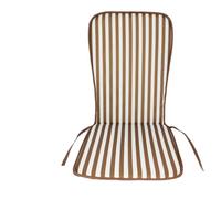 HERSIG - Cojin Silla con Respaldo | Almohadilla Silla Rallas Finas marrón-Blanco