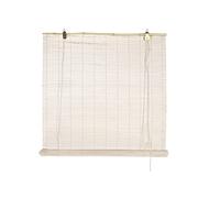 HERSIG - Estor Enrollable de Bambú Natural 60 x 140 cm - Persiana Enrollable Interior y Exterior - Estilo Natural para Ventanas - Privacidad, Resistencia y Fácil Instalación - Blanco