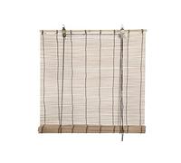 HERSIG - Estor Enrollable de Bambú Natural 80 x 160 cm - Persiana Enrollable Interior y Exterior - Estilo Natural para Ventanas - Privacidad, Resistencia y Fácil Instalación - Marron Claro