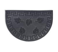 HERSIG - Felpudo Goma | Felpudo Original Media Luna Puntos Negro - 60x40 cm