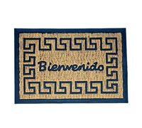 HERSIG - Felpudo Goma y Coco | Felpudo Original Rectangular Bienvenido Mezcla Goma y Coco Color Natural - 60x40 cm