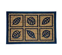 HERSIG - Felpudo Goma y Coco | Felpudo Original Rectangular Hojas Mezcla Goma y Coco Color Natural - 60x40 cm