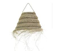 HERSIG - Lampara Techo Colgante - Lampara Esparto - Lamparas Rusticas - Tulipa de Mimbre Artesanales - Ideal Para Salon, Comedor o Dormitorio - 30 cm