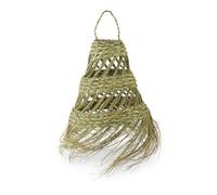 HERSIG - Lampara Techo Colgante - Lampara Esparto - Lamparas Rusticas - Tulipa de Mimbre Artesanales - Ideal Para Salon, Comedor o Dormitorio - 30 cm