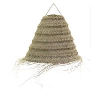 HERSIG - Lampara Techo Colgante - Lampara Esparto - Lamparas Rusticas - Tulipa de Mimbre Artesanales - Ideal Para Salon, Comedor o Dormitorio - 40 cm