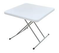 HERSIG - Mesa Plegable - Mesa Jardin Exterior Redonda 72x72x71.5 CM - Mesas Plegables Portatiles Resistente - Mesas Auxiliares Plegables - Ideal para Camping, Picnic, Comida, Trabajo, Fácil de Guardar