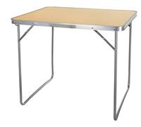 HERSIG - Mesas Auxiliares Plegables Aluminio - Mesa Plegable Madera 80x60x70 cm - Mesa Jardin Exterior - Mesas Plegables Portatiles Resistentes - Ideal para Camping, Picnic, Trabajo, Fácil de Guardar