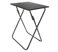 HERSIG - Mesas Auxiliares Plegables - Mesa Plegable Negra 48x38x66 CM - Mesa Jardin Exterior - Mesas Plegables Portatiles Resistentes - Ideal para Camping, Picnic, Comidas, Trabajo, Fácil de Guardar