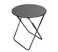 HERSIG - Mesas Auxiliares Plegables - Mesa Plegable Negra d48x66 CM - Mesa Jardin Exterior - Mesas Plegables Portatiles Resistentes - Ideal para Camping, Picnic, Comidas, Trabajo, Fácil de Guardar