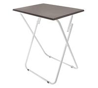 HERSIG - Mesas Auxiliares Plegables - Mesa Plegable Nogal 48x38x66 CM - Mesa Jardin Exterior - Mesas Plegables Portatiles Resistentes - Ideal para Camping, Picnic, Comidas, Trabajo, Fácil de Guardar