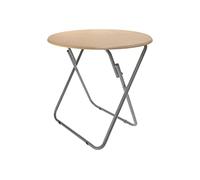 HERSIG - Mesas Auxiliares Plegables - Mesa Plegable Redobda D70 CM - Mesa Jardin Exterior - Mesas Plegables Portatiles Resistentes - Ideal para Camping, Picnic, Comidas, Trabajo, Fácil de Guardar
