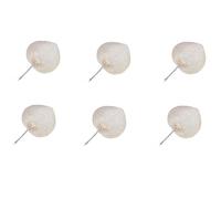 HERSIG - Pack 6 pay pays medianos color natural | Pack 6 abanicos pai pai de palma lacados 22x30cm