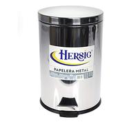 HERSIG - Papelera con Pedal Metalica | Cubo de Basura con Pedal y Tapa - 20 L