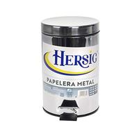 HERSIG - Papelera con Pedal Metalica | Cubo de Basura con Pedal y Tapa - 3 L
