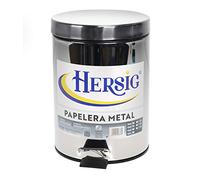 HERSIG - Papelera con Pedal Metalica | Cubo de Basura con Pedal y Tapa - 5 L