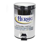 HERSIG - Papelera con Pedal Metalica | Cubo de Basura con Pedal y Tapa - 7 L