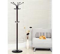 HERSIG Perchero de Pie 16 Gancho 37x174cm + Paragüero Colgador Paraguas