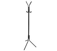 HERSIG - Perchero de Pie | Colgador de Ropa - 8 Enganches - Negro