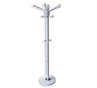 HERSIG - Perchero de Pie | Perchero de Metal Blanco con Base en Marmol - 37 d x 174 cm