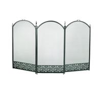 HERSIG- Protector Chimenea - Salvachispas Chimenea leña | Antichispas para Chimeneas de Leña - Rejilla Chimeneas Leña y Estufas - Plegable - 3 Hojas - 96,5 x 61 cm Diseño Decorado