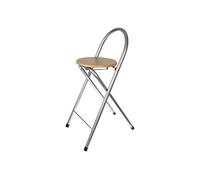 HERSIG - Taburete Plegable | Taburete con Respaldo Plegable - Color Haya