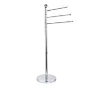 HERSIG - Toallero Baño de Pie | Colgador de Toallas Baño 3 Alturas - Base Redonda Metal - d22x88,5cm