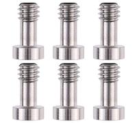 Hersmay 6 tornillos hexagonales largos de 1/4 a 20 cámaras con material de acero inoxidable para trípode de cámara, monopié, placa base de trípode, placa de liberación rápida