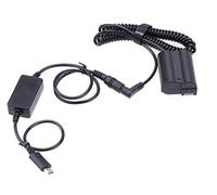 Hersmay Cable de alimentación de 8 V 3 A PD/tipo C hasta DC5521 macho a EP-5B Dummy batería para Nikon Z5 Z6 Z7 1 V1 D500 D600 D610 D750 D7000 D7100 D7200 D7500 D80 10 cámaras.
