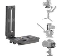 Hersmay Placa vertical de liberación rápida de cámara L ángulo para Zhiyun Crane 2 3 LAB Weebill 2 3 Weebill-S estabilizador de cardán compatible con trípode Manfrotto rótula