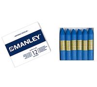 Cera Blanda MANLEY Caja x12 Unicolor Color Azul Celeste