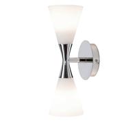 Herstal Aplique de pared Harlekin Duo cromo-blanco