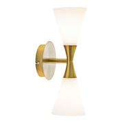 Herstal Aplique de pared Harlekin Duo latón-blanco