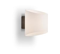 Herstal Aplique de pared oval Evoke Antracita-vidrio opalino