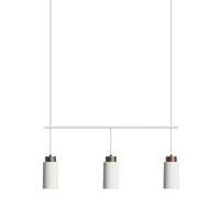 Herstal Lámpara colgante Edge trio blanco mate-Bronce