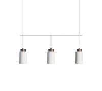Herstal Lámpara colgante Edge trio blanco mate-Bronce