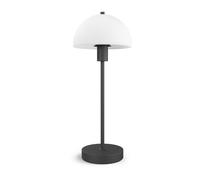 Herstal Lámpara de mesa Vienda 50 cm negro-vidrio opalo