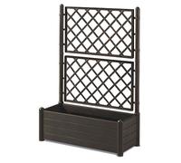 HERSTERA 10014400 - Jardinera con enrejado, marrón oscuro, 100 x 43 x 142 cm