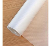 Hersvin 44.5cmx500cm Plastico Protector para Cocina Cajones, Alfombras Non Adhesivo para Nevera Mueble Fregadero Estante Organizador Cubiertos EVA Cubre Encimera (Transparente, Non-adhesivo)
