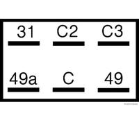 HERTH+BUSS ELPARTS Relé intermitentes 12.0 V 2 + 1 + 1 / 8x21 (Ref: 75605146)