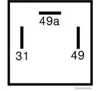 HERTH+BUSS ELPARTS Relé intermitentes electrónico 12.0 V 2 + 1/6 x 21 + 5 (Ref: 75605093)